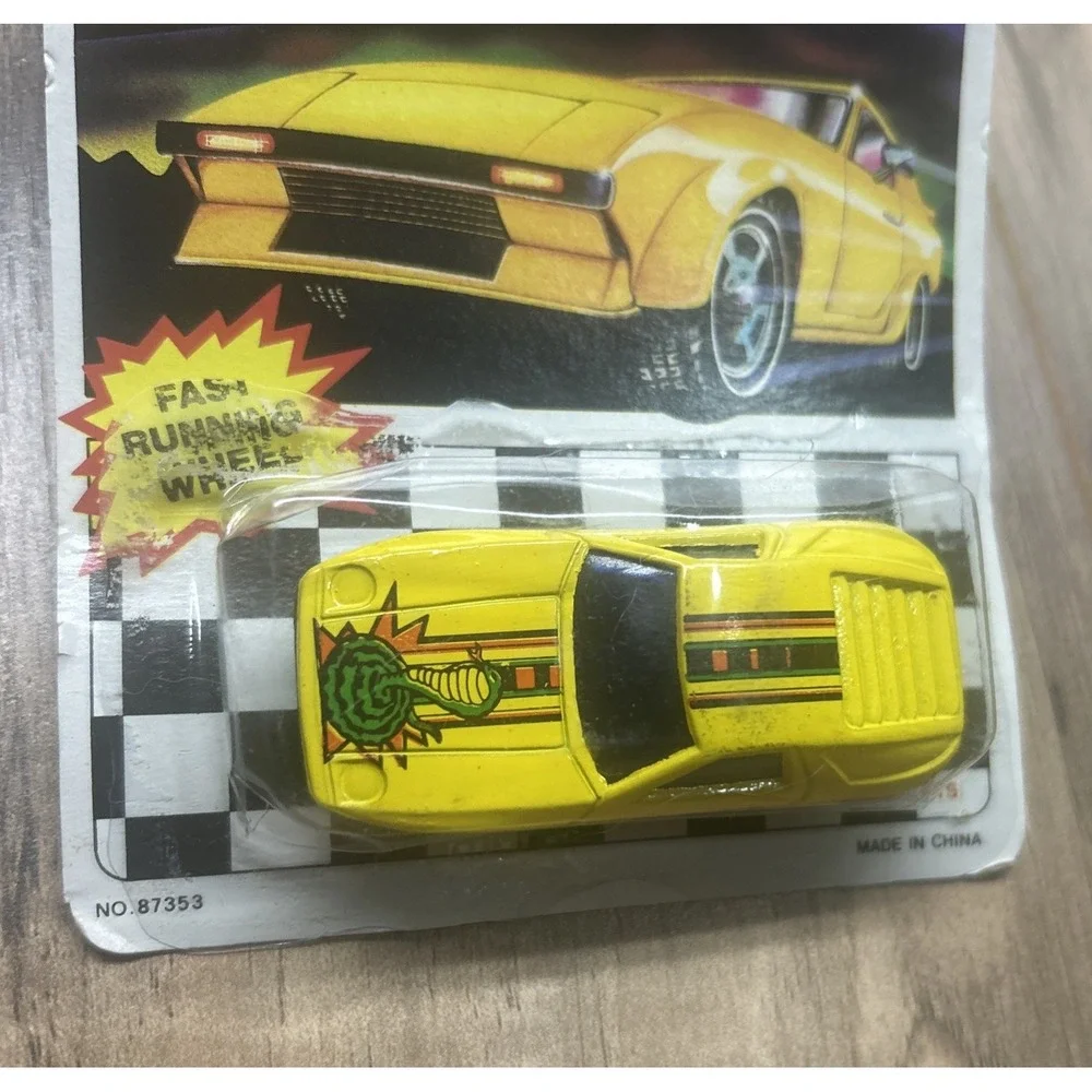 Vintage Gingell PORSCHE 928 Yellow China Diecast‎ 1980s RARE